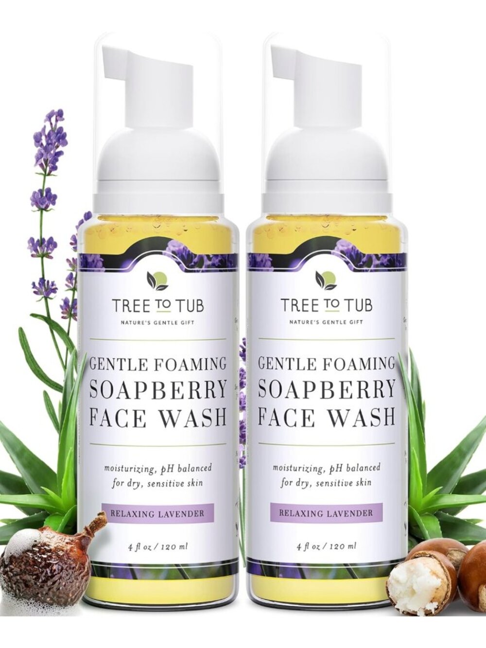 Gentle Moisturizing Face Wash for Sensitive Skin - Hydrating Cleanser w/ Aloe
